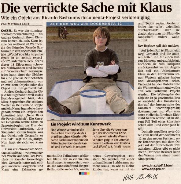 Presseecho. Das Schicksal von Klaus bewegt Kassel. Trotz intensiver Suche und Presseauftritt ist Klaus bisher nicht wieder aufgetaucht